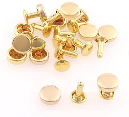 Tia Rivet Button Round Shaped Metal Rivets for DIY Leather Bag (Size-10mm) Rivet