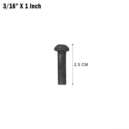Implemental Mild Steel Rivets - (Pack Of 50 Pcs) (3/16" X 1") Rivet