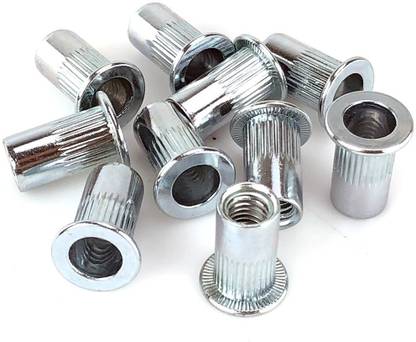 rt sense M3 Rivet Nut, Flat Head, Metric Threaded Insert Nut, (Pack of 60 Pcs) Rivet