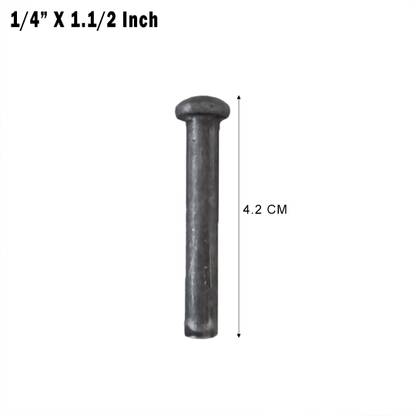 Implemental Mild Steel Rivets - (Pack Of 50 Pcs) (1/4" X 1.1/2") Rivet