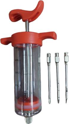 UVARI Meat Injector Syringe 50 ML - 3 Marinade Injector Needles for BBQ Grill Fillings BBQ Injector