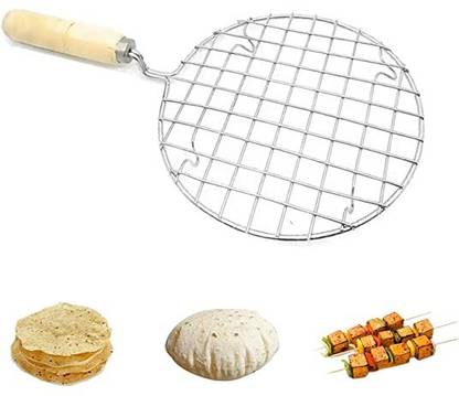 Prolieve Steeliness Steel Standard Size 17 cm Round Papad Roaster Chapati Roti Jali 0.1 kg Roaster
