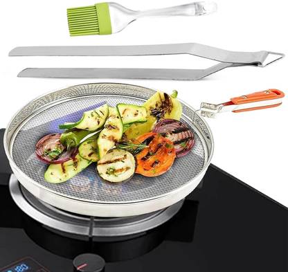 Panca Roaster with Tong and Spatula,Phukla Grill And Chimta,Roti Jali,Barbeque Grill 1 kg Roaster