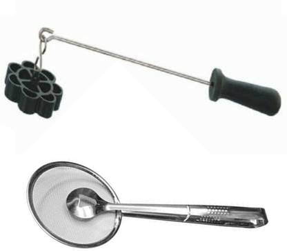 Top Trick Non Stick Achappam Maker/Achumurukku Maker with 2 in 1 Fry Tool Filter Spoon Kitchen Tool Set