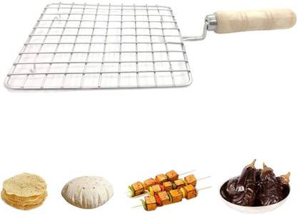 JIVAAN Hand Grill Bread Papad Roti Stand Roasting Rack (Square Shape) 1Pc DF18 2 kg Roaster