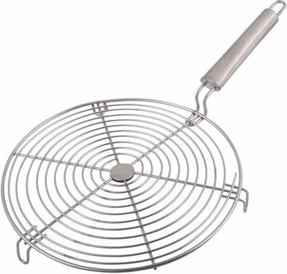 PALOMINO Round Shape Roaster Grill for Gas | Stainless Steel Jali Roti | Roast Grill | Papad Roaster |Paneer Tandoor 1 kg Roaster