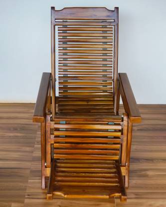 TECKWOOD Deck-TW-202 (Easy Reclining Chair) Solid Wood 1 Seater Gliders