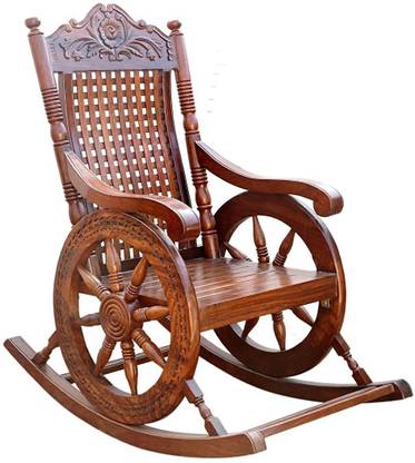 Artesia Living Room / Garden Chair / Natural Rosewood Finishing for adults/Grand parents Solid Wood 1 Seater Rocking Chairs