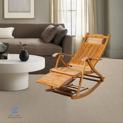 India wood mart Balcony Rocking Chair Recliner Adults Lazy Sofa Wooden Easy Chair Engineered Wood 1 Seater Rocking Chairs
