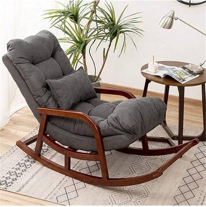 India wood mart Rocking Chair, Wooden Rolling Chair, Wooden Easy Chair Solid Wood 1 Seater Rocking Chairs