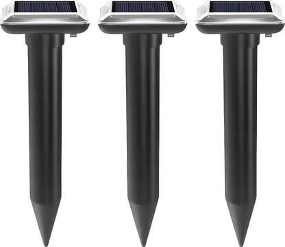 S.I. Enterprises Ultrasonic Solar Power Wave Mouse Snake Repeller Ultrasonic Rodent Repellant Pack of 3 Ultrasonic Rodent Repellant