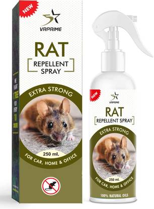 VRPRIME Rat Repellent Spray for Car Home Office Mouse | Natural Herbal Eco-Friendly Ultrasonic Rodent Repellant