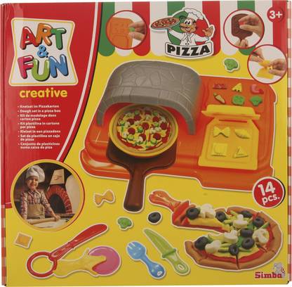 SIMBA A & F Dough Set In Pizza Corton In Multi Color For Kids
