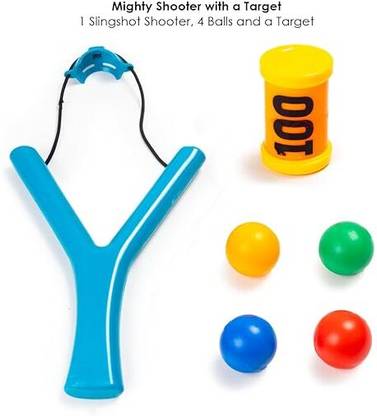 Lacasada Mighty Shooter with Target Slingshot Catapult Gulel Along (Multicolour Colors)
