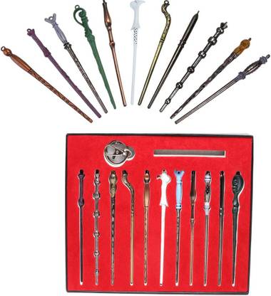 Sage Square 11 PCS Different Magic Wizard Wand Set, Magic Wands Stick with Keychain in Box