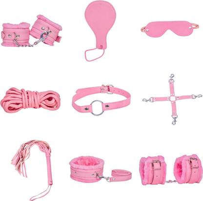 cinrada Handcuff Role Play kit (Pink) Activity Set for Spice up Their Honeymoon