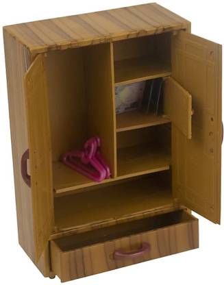KGR Store Well Toy(Wood Design) for Kids/ 2 Open Door Cupboard Toy/ Wardrobe Toy