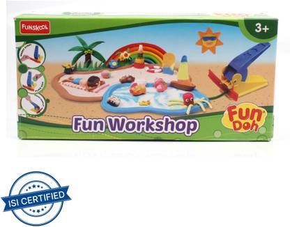 Funskool-Fundoh WORKSHOP, create many exiting shapes withExtruder & Moulds