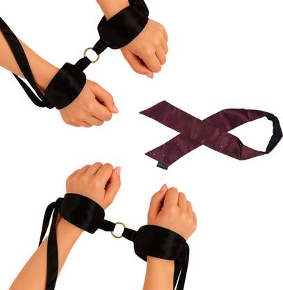Nooky Soft Handcuff, Legcuff & Blindfold Set – Adjustable, Lightweight & Unisex