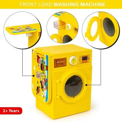 BKDT Marketing Washing Machine with Open Door & Foldable Ironing Table Role Play Toy for Kids