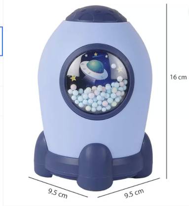 The Million Dollar Ace Space PiggyBank with LockMoney Saving Coin Bank for Kids-Ideal Gift (Multicolor)