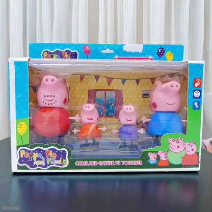 SONI CREATION ENTERPRISE "Peppa's Pig Playtime Toy Figure Set" || Pig Family Pack Of 4