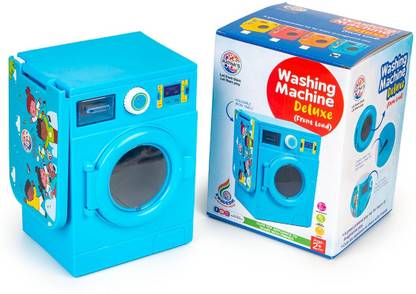 BKDT Marketing Washing Machine with Open Door & Attached Foldable Ironing Table Toy for Kids