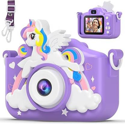 Bluedeal Unicorn Cameras for Boy And Girls HD Digital Video Camera for 3-12 Year (Purple)