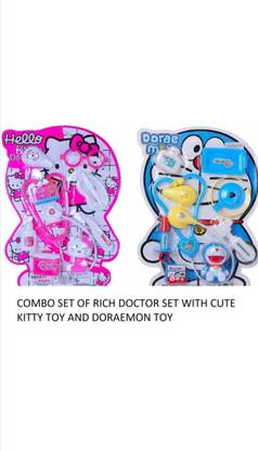 TOGROW HELLO KITTY AND DORAEMON COMBO SET