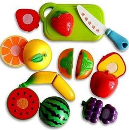 गेम गुरु 8 Pcs Sliceable Fruits Velcro Cutting Play Toy
