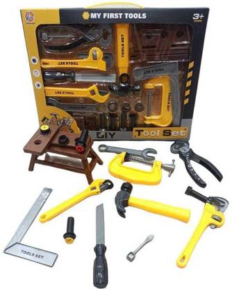 toyeez Construction Tools Kit Pretend Play Toy Set
