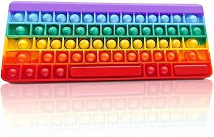 luzzo Keyboard Push pop it Fidget Toy Stress Relief Bubble Toy Learning Toys