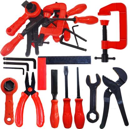 मिनी गिफ्ट्स Mechanical Tool Kit Toy Set for Kids, Engineer Workshop Tool Kit (12 Psc)