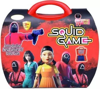 OOOM 10 Pcs Squid Game Play Set With Foldable Suitcase For Kids