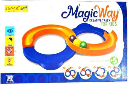 JAPSI 8 Shape Infinite Loop Balancing Track Toy with 3 Bouncing Balls for Kids