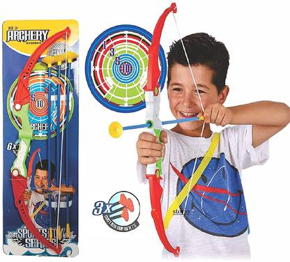 JOEJOE Archery Bow and Arrow Toy Set with Target Board for Kids Bows & Arrows