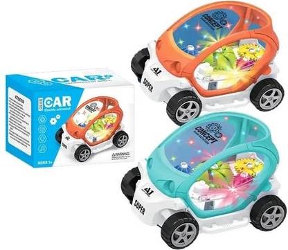 Toyland.toys Toyland 3D Transparent Car with 360 Degree Rotation