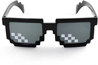 FUNCART Thug Life Sunglass Classic Black Retro Style 8 Bit Pixel Sun Shades