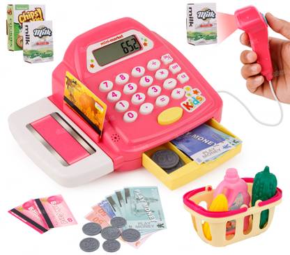 FIDDLERZ Cash Register Toys for Kids Mini Play Cash Register Role play Toy