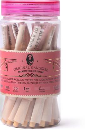 original gangster Original Gangster Hemp rolling papers pack of 1 ( 50 cones) 1 1/4 True Blunts 14 gsm Drawing Paper