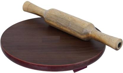Ispata Wooden Chakla Beln Set Rolling Pin & Board