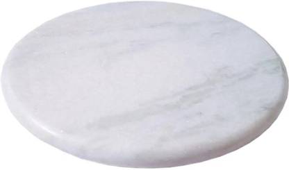 RSPTJM White Marble Chakla/Marble Roti Maker/ Size 9 Inch (White)f Board