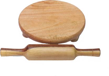 ARK WOOD ART Sheesham Wooden Chakla Belan Combo Set Rolling Pin & Board