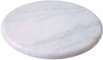 Sage Pure White Marble Chakla | Marble Roti Roller Rolling Board ROTI Maker 9 inch Board