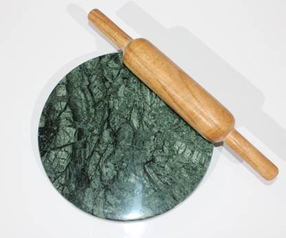 NAKSHENTPRIESES MARBLE AND CHAKLA BELAN 24 CM Rolling Pin & Board