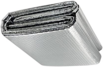 Buildingshop Aluminium Heat Insulation 300 GSM (8 mm) Sheet - (1.2 Mtr X 3 Mtr) Silver Silver Roof Shake