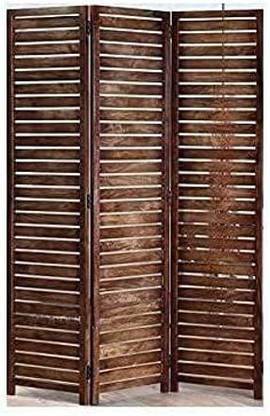 India wood mart Beautiful Handmade Room Divider Wooden Partition in Panel (3) Solid Wood Decorative Screen Partition