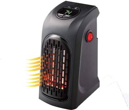 Desicart Portable Heater, 400W Handy Heater Compact Plug-In Portable Digital Electric Heater Fan Wall-Outlet Handy Air Warmer Blower Adjustable Timer Digital Display for Home/Office/Camper Fan Room Heater