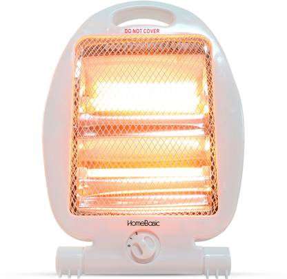 HOMEBASIC 800W Room Heater| Dual Heat Mode, Safety Mesh Grill, Cool Touch Body, Noiseless Quartz Room Heater