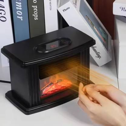 Gokich Compact Electric Flame Heater, Stylish Portable Fireplace Heater for Cozy Warmth Fan Room Heater